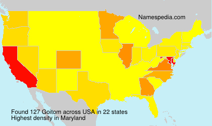 Surname Goitom in USA Surname Goitom in USA