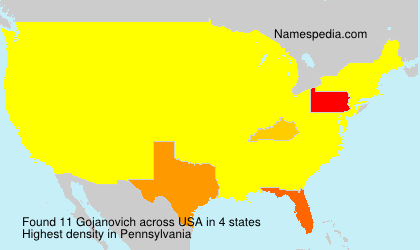 Surname Gojanovich in USA Surname Gojanovich in USA