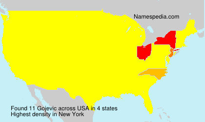 Surname Gojevic in USA Surname Gojevic in USA