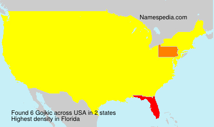 Surname Gojkic in USA Surname Gojkic in USA
