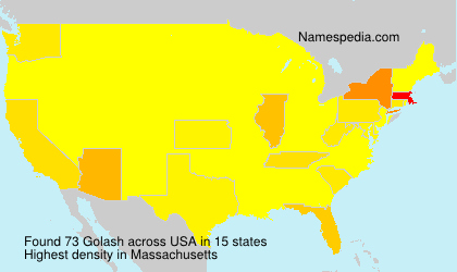 Surname Golash in USA Surname Golash in USA