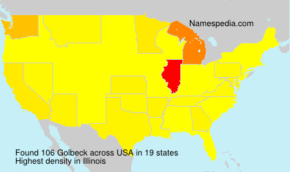 Surname Golbeck in USA