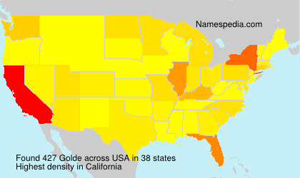 Surname Golde in USA Surname Golde in USA