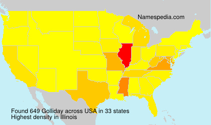 Surname Golliday in USA Surname Golliday in USA
