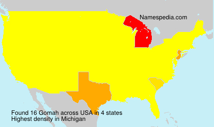 Surname Gomah in USA