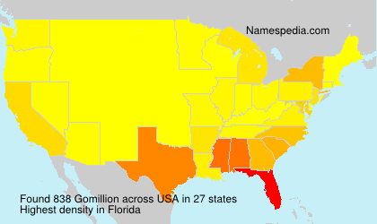 Surname Gomillion in USA Surname Gomillion in USA