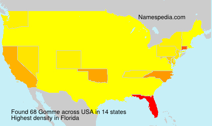 Surname Gomme in USA Surname Gomme in USA