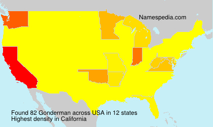 Surname Gonderman in USA Surname Gonderman in USA