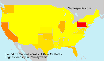 Surname Gondos in USA Surname Gondos in USA