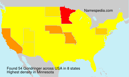 Surname Gondringer in USA Surname Gondringer in USA