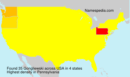 Surname Gongliewski in USA Surname Gongliewski in USA