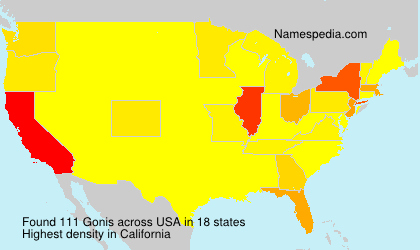 Surname Gonis in USA Surname Gonis in USA