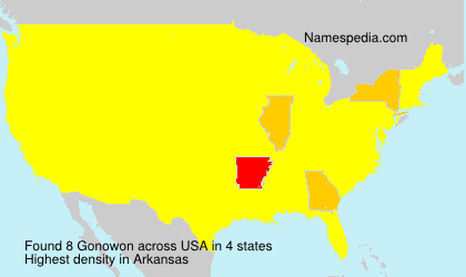 Surname Gonowon in USA Surname Gonowon in USA