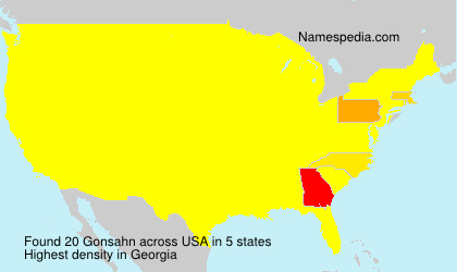 Surname Gonsahn in USA Surname Gonsahn in USA