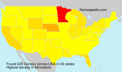 Surname Gonsior in USA Surname Gonsior in USA