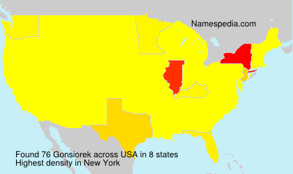 Surname Gonsiorek in USA Surname Gonsiorek in USA