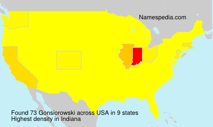Surname Gonsiorowski in USA Surname Gonsiorowski in USA