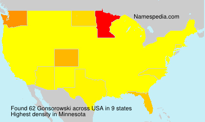 Surname Gonsorowski in USA Surname Gonsorowski in USA