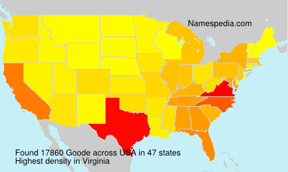 Surname Goode in USA Surname Goode in USA