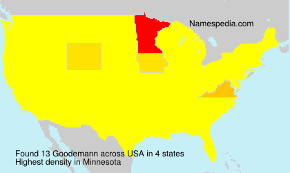 Surname Goodemann in USA Surname Goodemann in USA