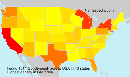 Surname Goodenough in USA Surname Goodenough in USA