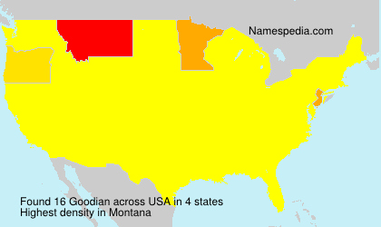 Surname Goodian in USA Surname Goodian in USA