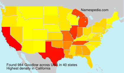 Surname Goodlow in USA