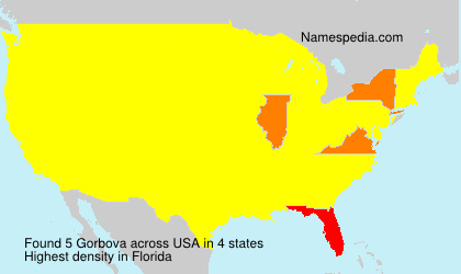 Surname Gorbova in USA Surname Gorbova in USA