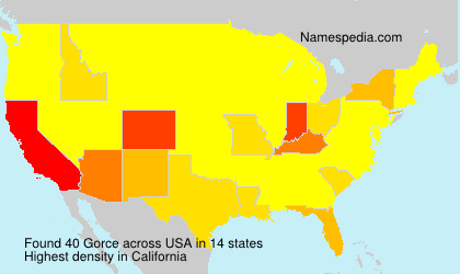Surname Gorce in USA Surname Gorce in USA