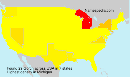 Surname Gorch in USA