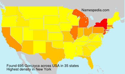 Surname Gorczyca in USA Surname Gorczyca in USA