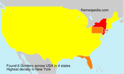 Surname Gordero in USA Surname Gordero in USA