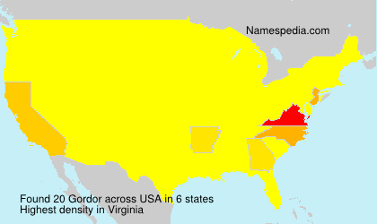 Surname Gordor in USA Surname Gordor in USA