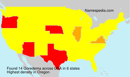Surname Goredema in USA Surname Goredema in USA