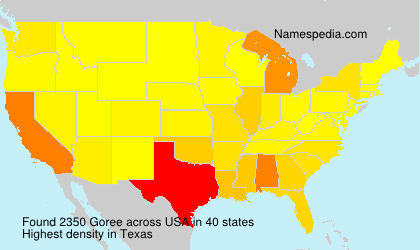 Surname Goree in USA Surname Goree in USA