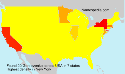 Surname Gorelczenko in USA Surname Gorelczenko in USA