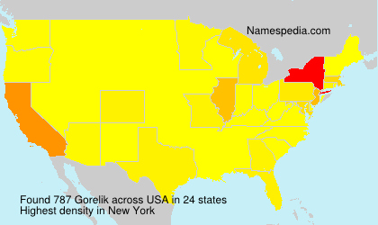 Surname Gorelik in USA Surname Gorelik in USA