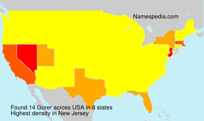 Surname Gorer in USA Surname Gorer in USA