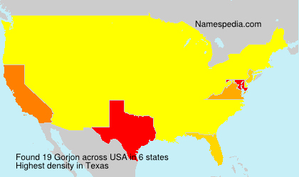 Surname Gorjon in USA Surname Gorjon in USA