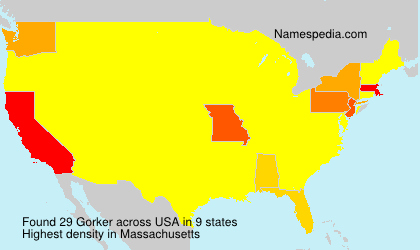 Surname Gorker in USA Surname Gorker in USA