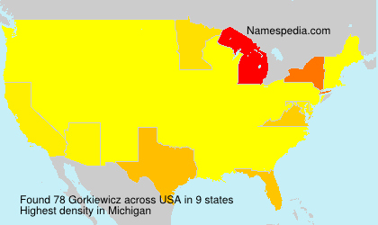 Surname Gorkiewicz in USA Surname Gorkiewicz in USA