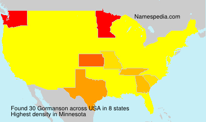Surname Gormanson in USA Surname Gormanson in USA