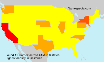 Surname Gornez in USA