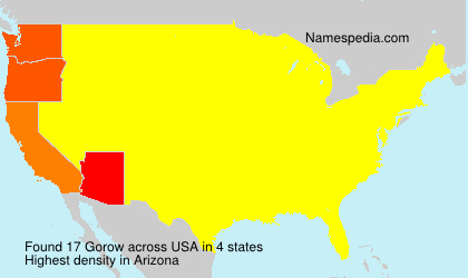 Surname Gorow in USA Surname Gorow in USA
