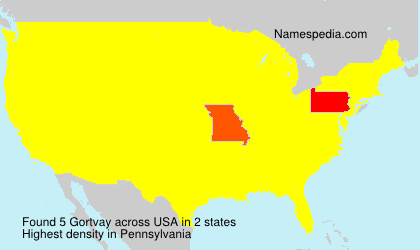 Surname Gortvay in USA