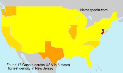 Surname Gosala in USA Surname Gosala in USA