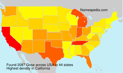 Surname Gose in USA Surname Gose in USA
