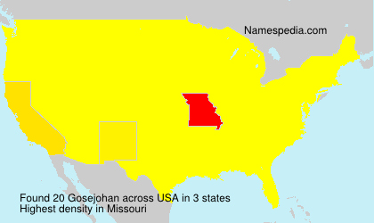 Surname Gosejohan in USA Surname Gosejohan in USA