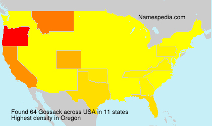 Surname Gossack in USA Surname Gossack in USA