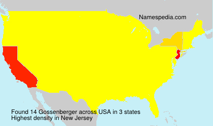 Surname Gossenberger in USA Surname Gossenberger in USA